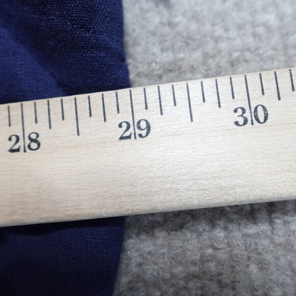 Polo Ralph Lauren Shirt 2XLT Blue Solid Button Down 100% Linen Short Sleeves - Picture 7 of 7